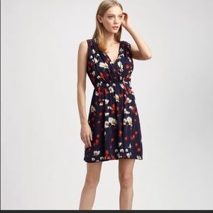 Alice & Olivia Med navy Sullivan midi floral dress